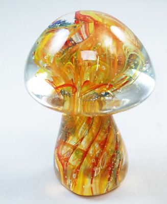 M Design Art Glass Mouth Blown Rainbow Millefiori Ball  Paperweight PW-1111