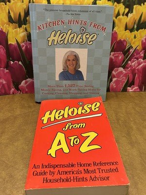 Hints From Heloise Book Lot Of 2, Kitchen Hints And A To Z