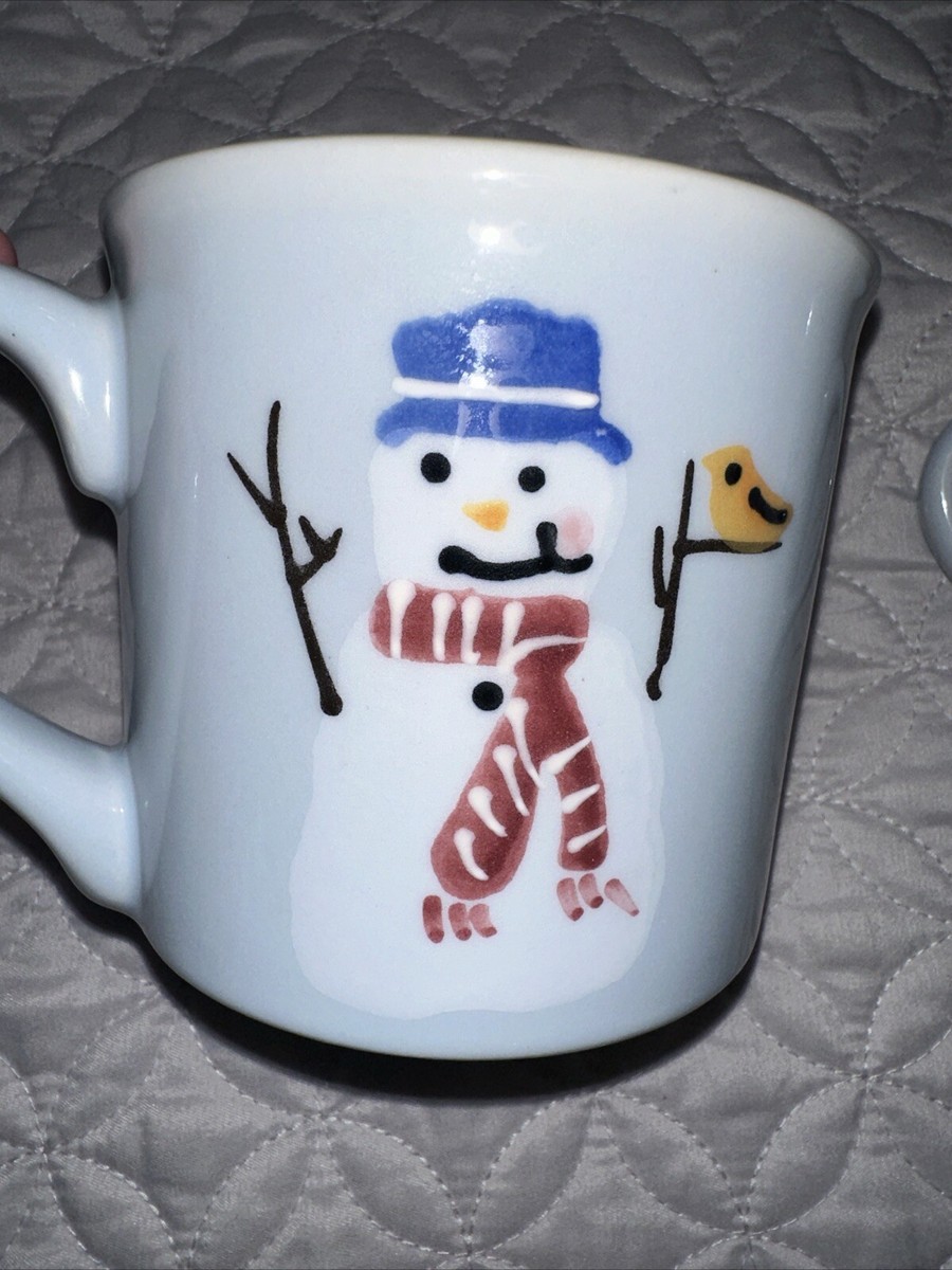 陶器のスノーマン HARTSTONE Pottery Snowman Snow People Tray 12.5 x 9.5