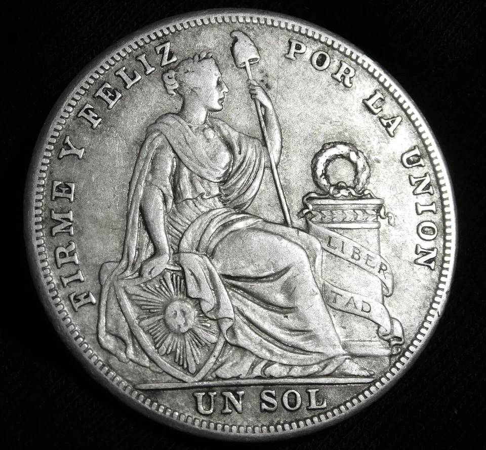 Perú 1926 Un Sol Lima Mint 5 decimos plata A1-23-504 Foto 2 de 4