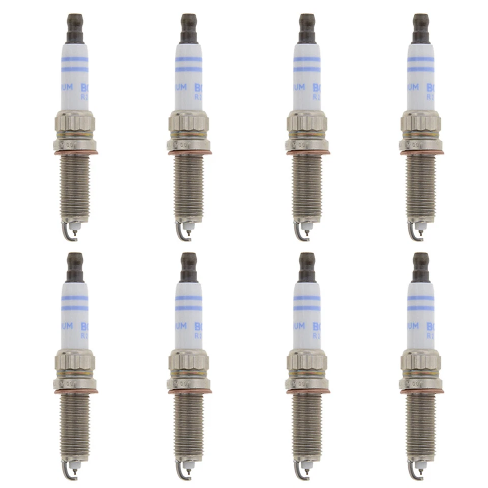 Bujía doble iridio original Bosch 8 piezas para Mercedes-Benz CL550 E550 GL450 Foto 2 de 3