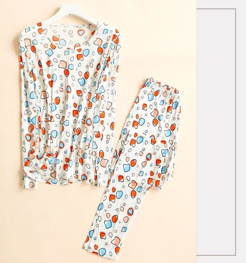 100% Silk Long Sleeve Pajamas For Men Silk Underwear Long Trousers Naked Feeling - Image 4 of 4