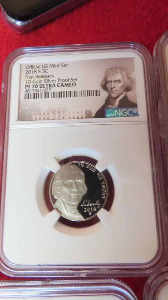 2018 D JEFFERSON NICKLE NGC  PR PF 70 from Silver 10 coin set - Image 3 of 4