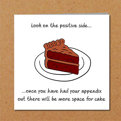 Funny Appendix Surgery Card - Appendectomy Get Well Soon Card ...