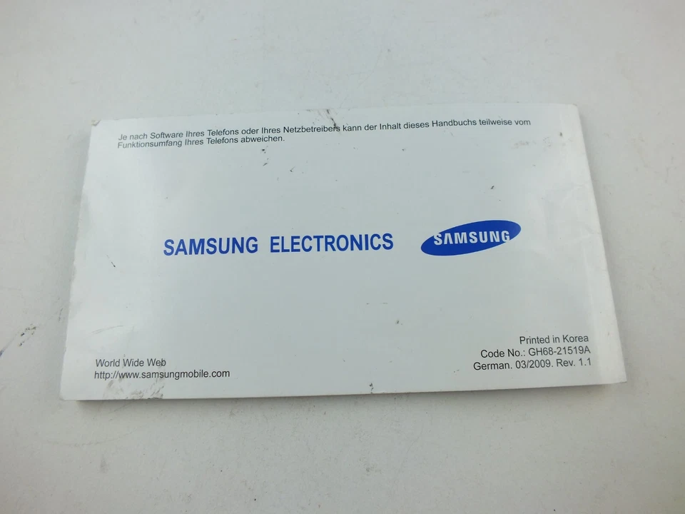Original Samsung SGH B2100 Benutzerhandbuch Bedienungsanleitung Anleitung Deu - Bild 2 von 4