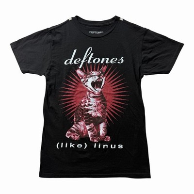 Deftones Shirt (Like) Linus Cat Design Manhead LLC Black Band Tee Women s Size M