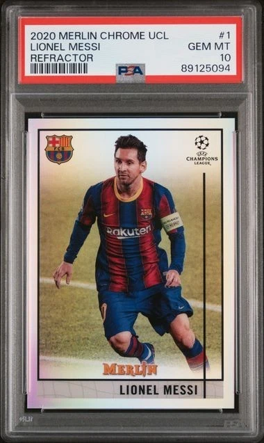 2020-21 Topps Merlin Collection Chrome UCL Lionel Messi #1 for