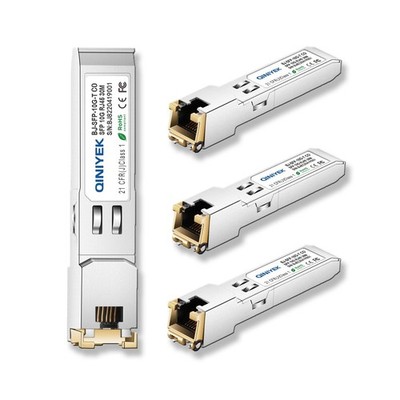 [4 Pack]1.25/2.5/5/10G SFP+ to RJ45 Transceiver, Copper SFP+ Module, Cat.6a/7...