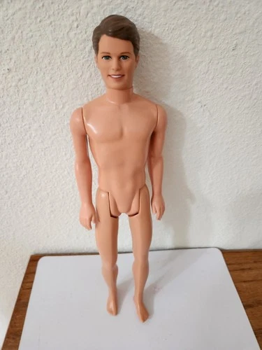 Vintage 1966 Mattel Inc Indonesia Ken Doll, Brown Molded Hair, Blue Eyes