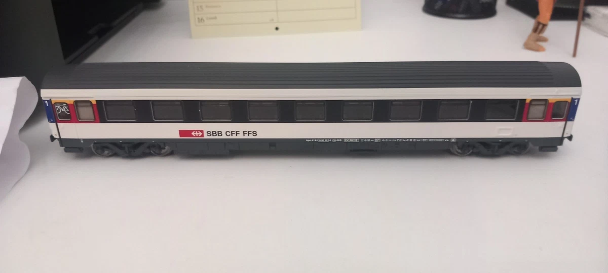 Bemo 3277 429 Voiture SBB CFF FFS AB 409 Mixte 1ère/2nde Classe, échelle HOm