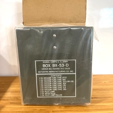 Signal Corps US Army BX-53-D Spare Parts Box Case Felt Liner Tube Radio Military