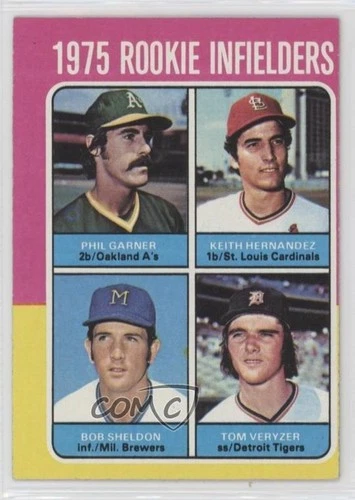 1975 Topps Infielders Phil Garner Keith Hernandez Bob Sheldon #623 Rookie RC