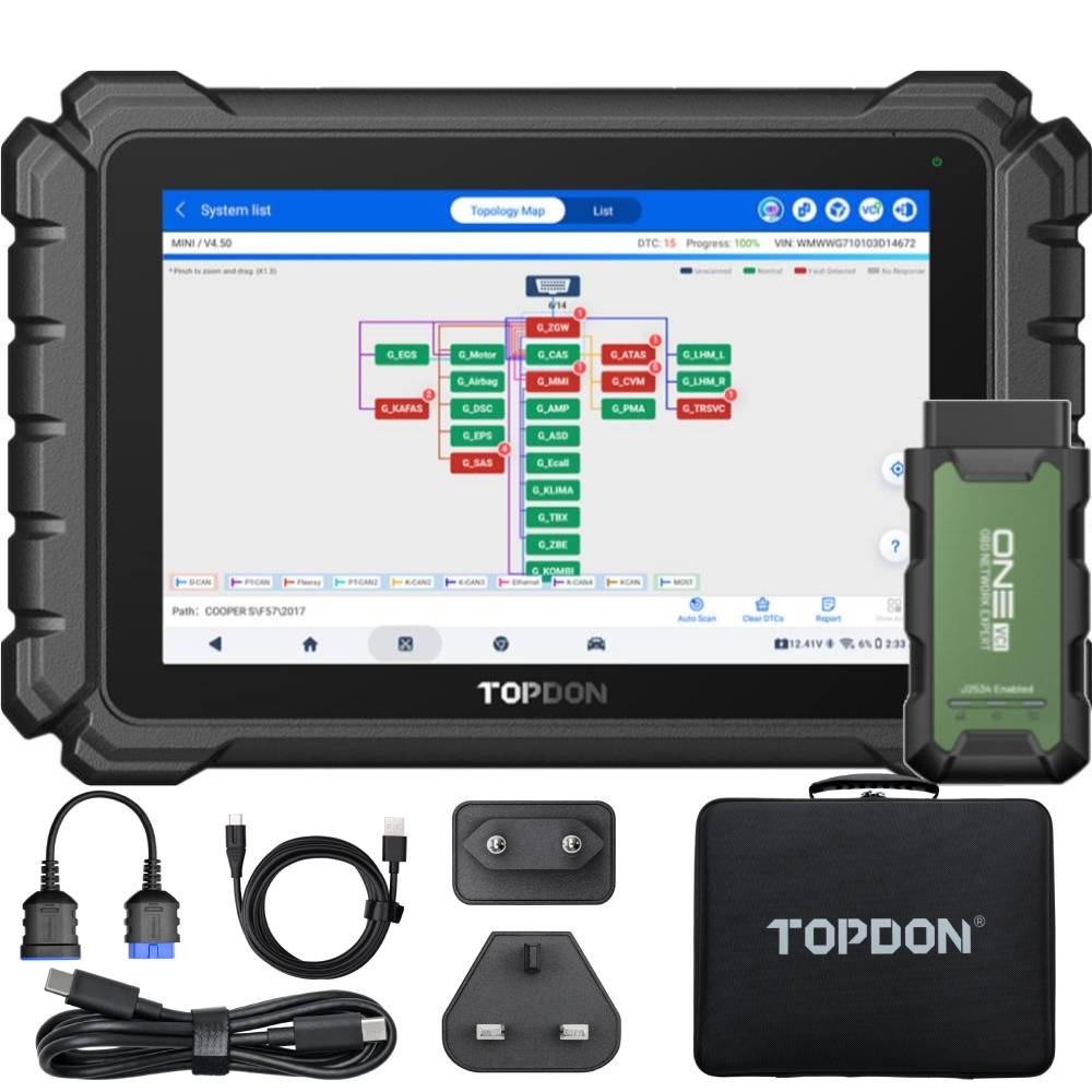 2026NEW! TOPDON ONE Lite 10.1"" OBD2 Car Diagnostic Scanner Tool DoIP ECU Coding