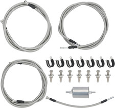 Flexible Stainless Steel Braided Fuel Line Kit Compatible with Chevy Silverado 1