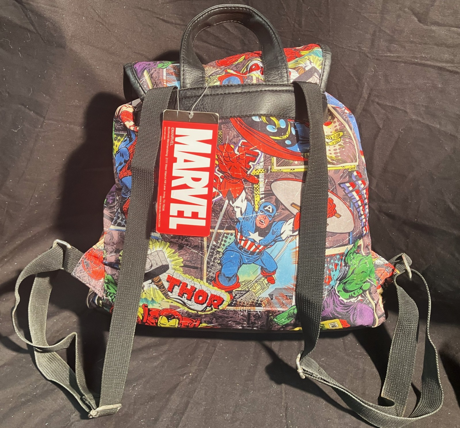 Marvel Comic Book Backpack Drawstring Rucksack Av… - image 2