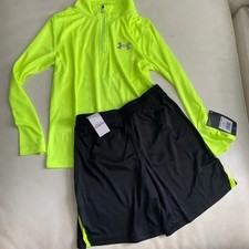 Under Armour Kids Bright Lime and Black Set