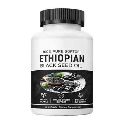 1-3X Ethiopian Black Seed Oil Softgels|4.64%Thymoquinone|Non-Gmo,Gluten-Free 60X