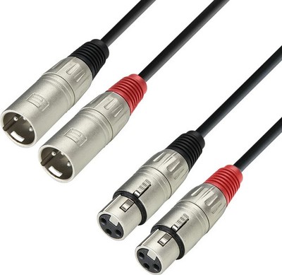 Adam Hall Cables 3 STAR TMF 0600 - Audio Cable 2 x XLR Male to 2 x XLR Female...