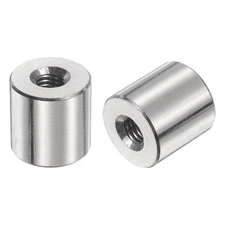 6Pcs Round Connector Nuts, M8x20x20mm Coupling Nut Sleeve Rod Bar Stud Nut