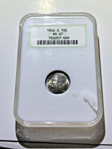 1946 S Roosevelt Dime NGC MS67 Stunning UNC Gem