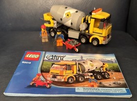 LEGO CITY: Cement Mixer ~ 60018 ~ 100% Complete with Manual ~ Retired