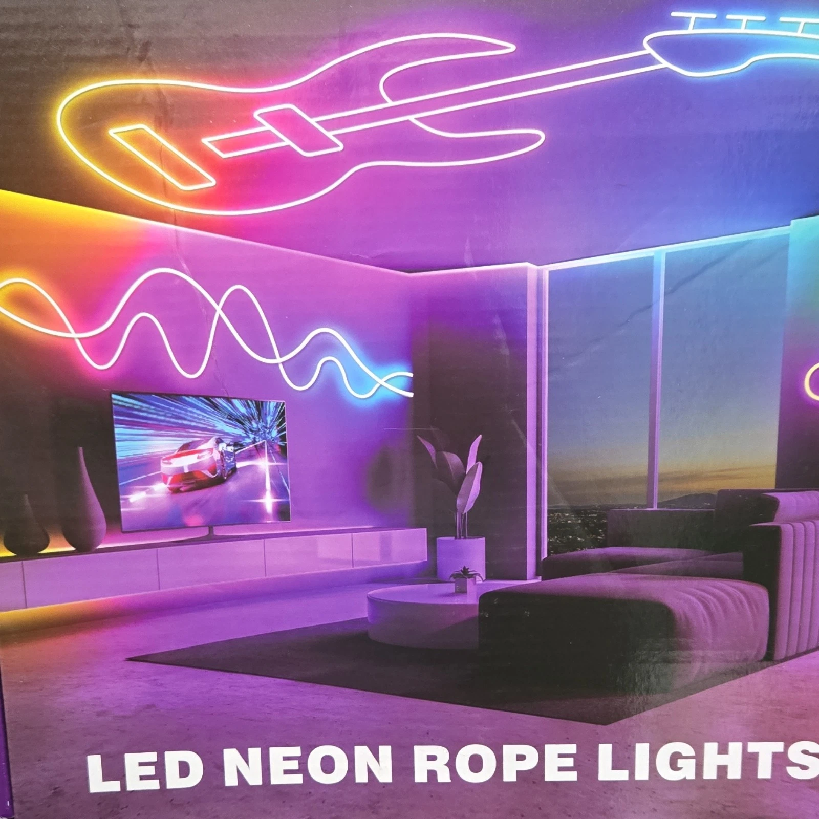 Decor 100ft LED Multicolor Rope Lights (2 Rolls of 50ft) RGB Wire CE RoHS FC