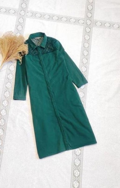 Women Laura Ashley Dress Green Cotton 38 / M / 46