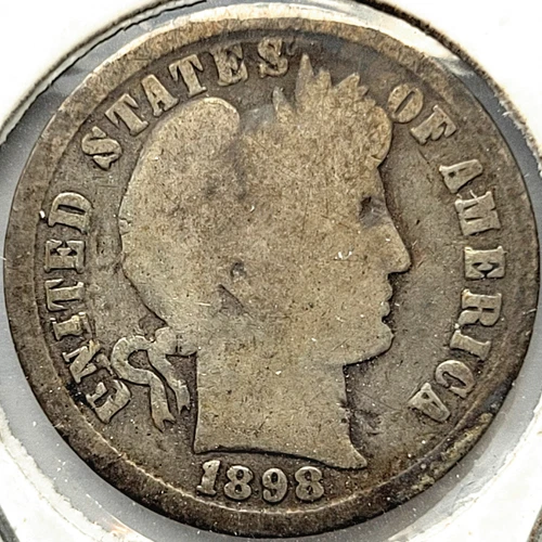 1898-P Barber Dime 10c Good G+ * Original Surfaces * 1898P #2