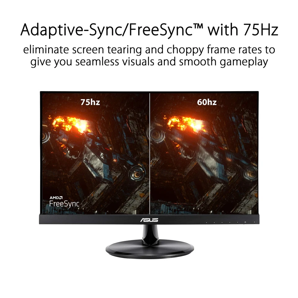 ASUS 21.5 inch Full HD Monitor 1920x1080 IPS 75Hz Adaptive Sync Eye Care - Image 2 of 4