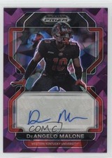 2023 Prizm Draft Picks 2022 Update Purple Ice 10/99 DeAngelo Malone Auto 18er