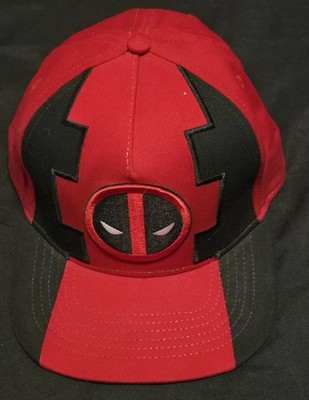 Marvel Deadpool Red/Black Billed Hat One Size Snap Back