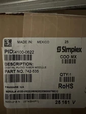 Simplex 4100-0622 Digital Audio Riser Module