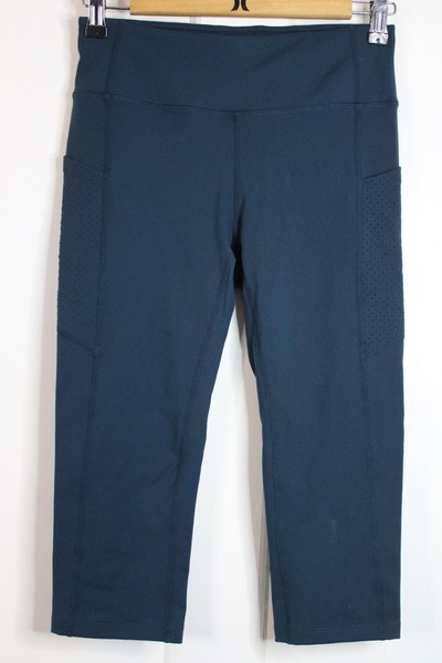 Rockwear Women's Size 10 Gym Active Logo Forrest Green 3/4 Leggings