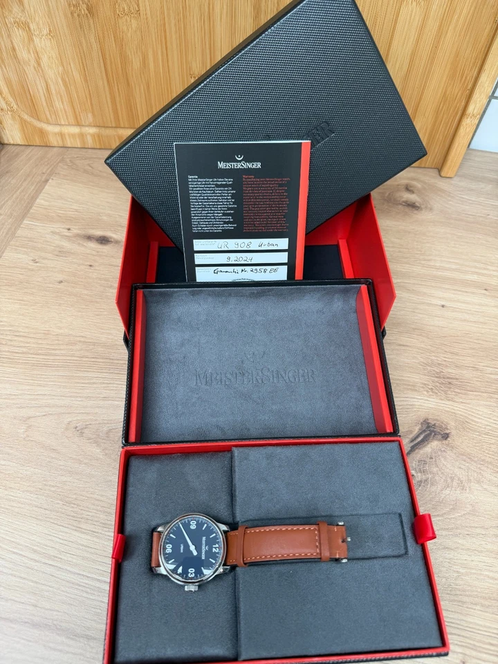 MEISTERSINGER Urban UR908 1 Zeigeruhr Automatik Ø 40 mm Full Set aus 09/2024 - Bild 2 von 3