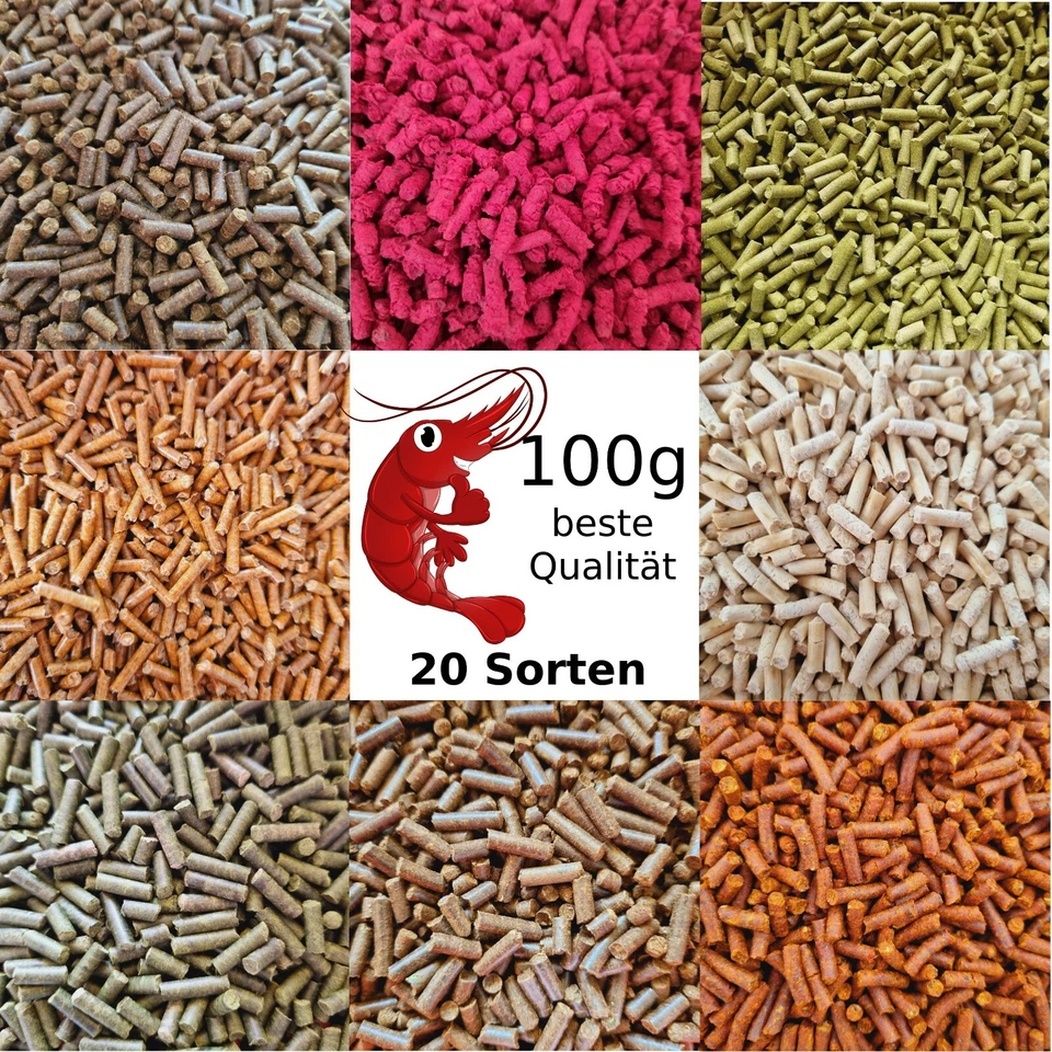 SCHMITT AQUARISTIK (4,99€/100g)100g Palitos de Alimento para Camarones, Cangrejos / 20 Variedades / Palitos Pellets