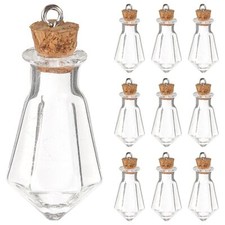 10pcs Tiny Glass Bottles Wishing Jar Small Glass Bottles with Cork Lids Wishi...