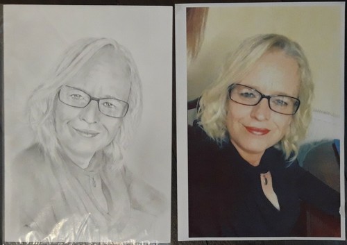 Portrait personnalisé animal animal animal de compagnie dessin célébrité personnalisé A4 A3 A5 crayon cadeau - Photo 5 sur 6