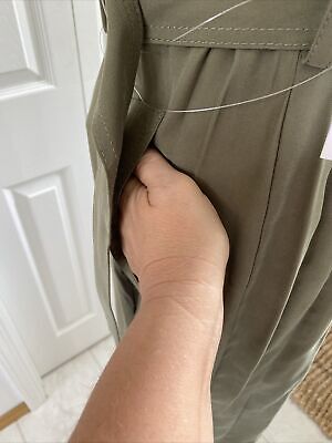 NWT Calvin Klein olive green Belted Sleeveless Shirt Dress 6 NWT Calvin Klein olive green Belted Sleeveless Shirt Dress 6
