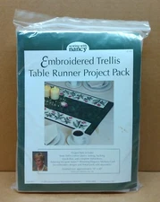 Sewing with Nancy Embroidered Trellis Table Runner Project Pack Kit 18" x 40"