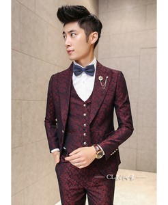 Cheap Men Wedding Suits Mens Slim Fit Suit Blazers Patterned Mens 3