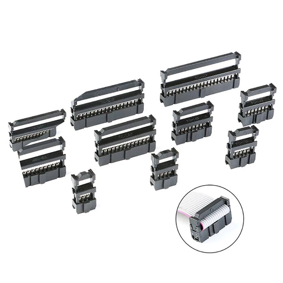 2.54MM Pitch Female Header IDC Socket Connector FC-6/8/10/14/16/20/26/30/34/40P - Image 4 of 4