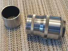 Wollensak Raptar 3 Inch 75mm F/4 Telephoto Lens for C Mount Bolex Cine Cameras