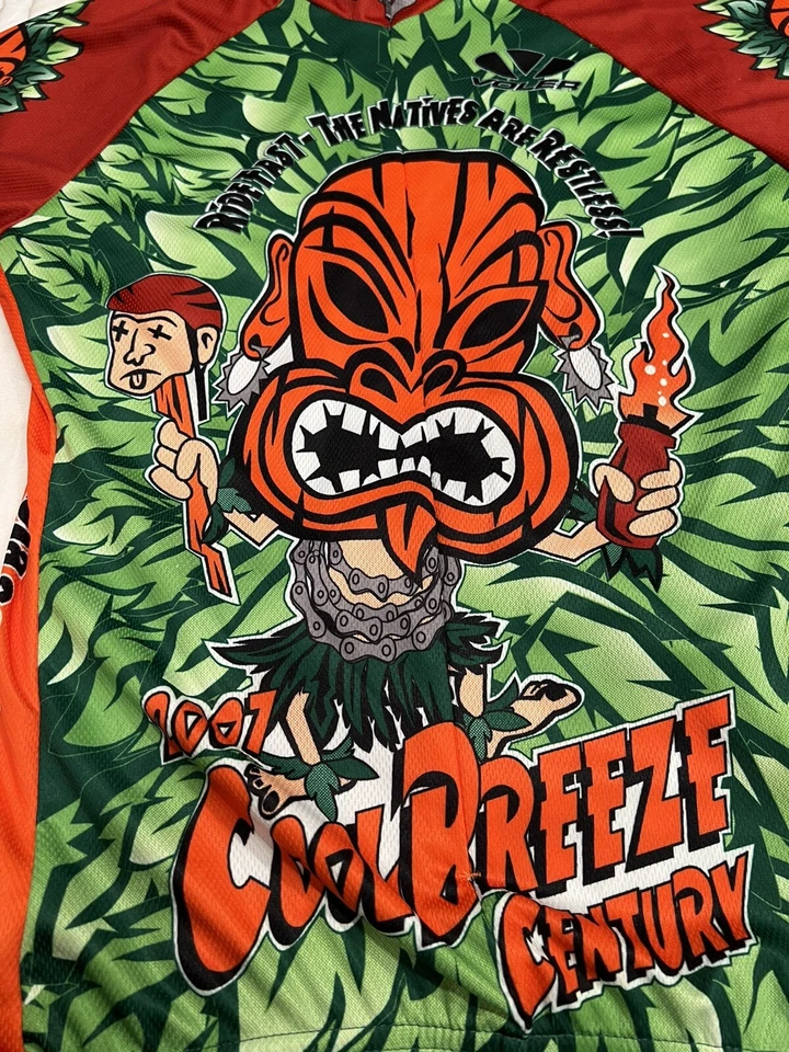 Camiseta Voler Cycling 3 bolsos zíper completo 2007 Cool Breeze Century feminina média - Imagem 3 de 4