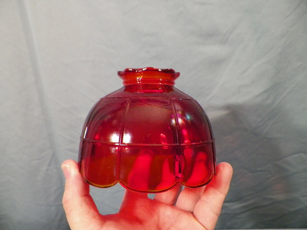 Red glass lamp shade deals