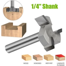 1/4" Stock Lock Miter Router Bit CNC Spoilboard Surfacing Shank Carbide Tipped