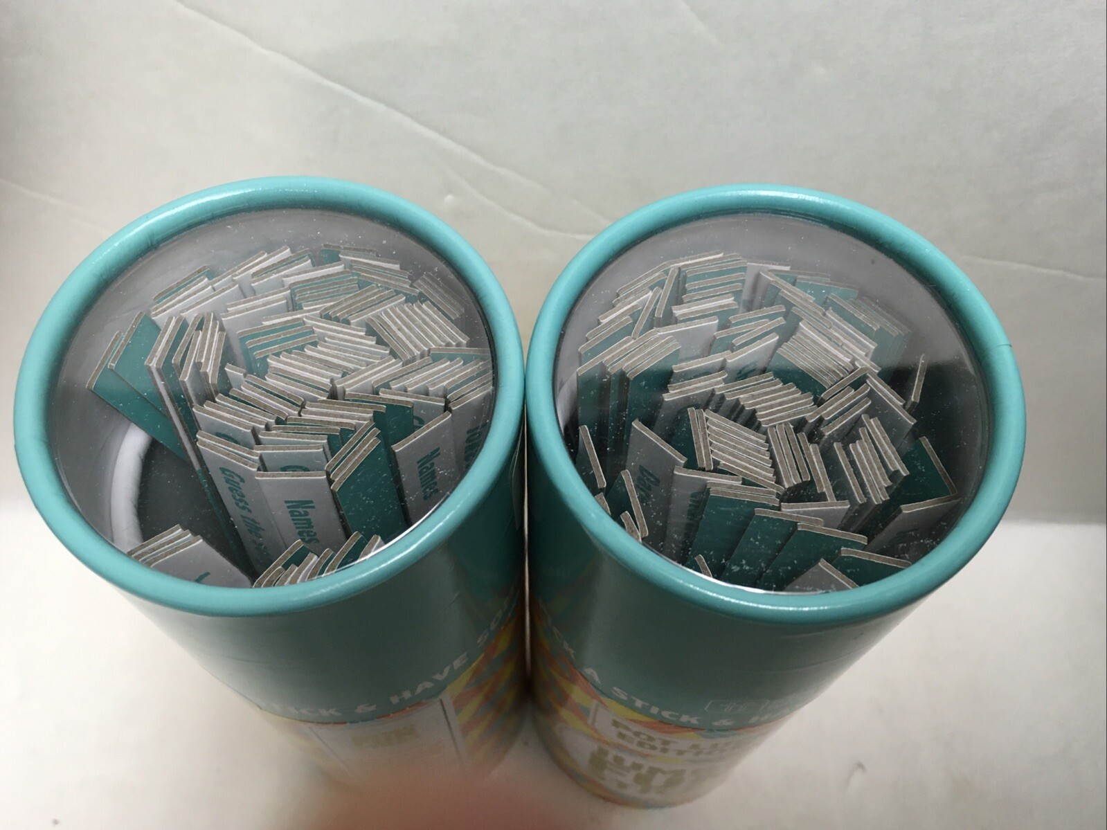 Pack of  2 Talking Tables ( table fun) Charades  Edition Jumbo Fun Sticks NIB