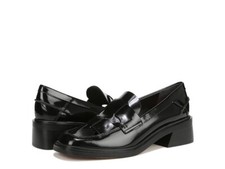 Franco Sarto Gene I9413L1001 Women's US 8 Black Leather Cutout Loafers ZOGG581