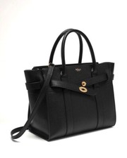 Mulberry "bayswater" Small Zipped Black Classic Grain Bag - Bnwt  - £1,250 Rrp