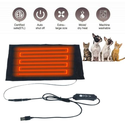 USB 3 Level temperature Pet Bed Warmer Office Chair Mats  Electric Heating Pad - Picture 1 of 11