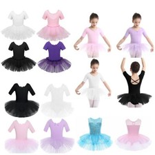 Girls Ballet Dress Gymnastics Leotard Toddlers Tutu Mesh Skirt Ballerina Costume